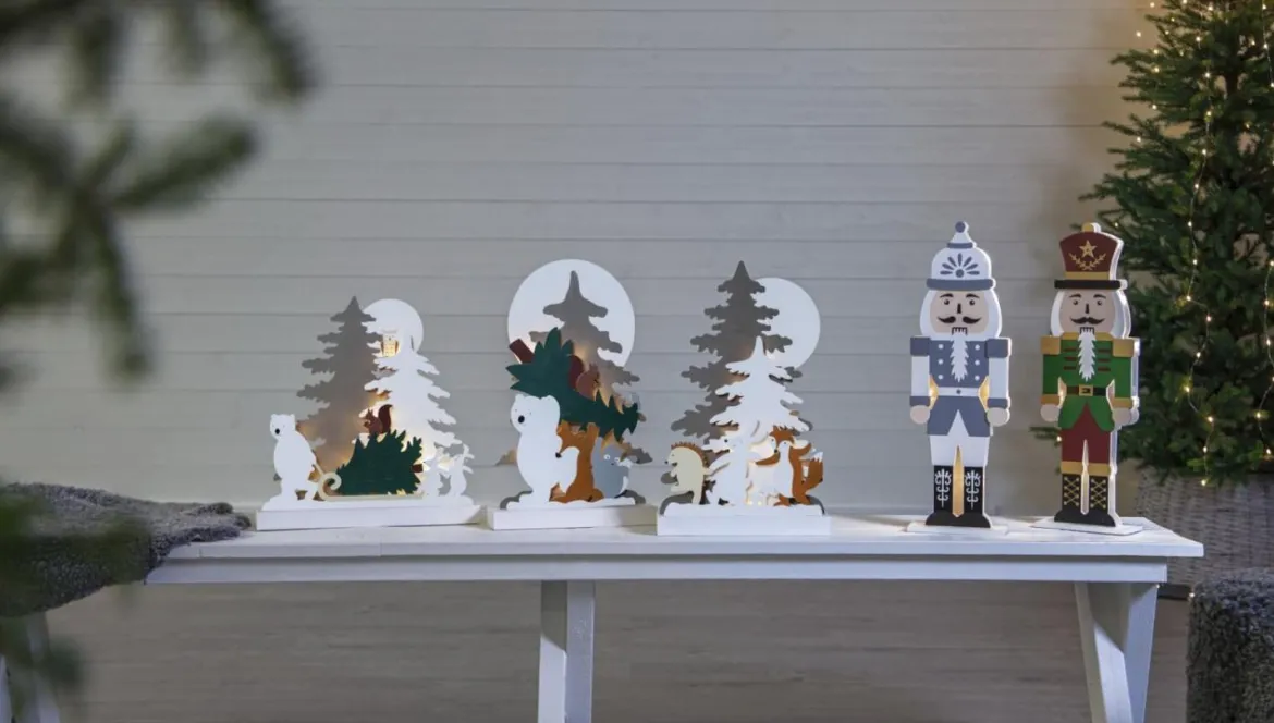 NUTCRACKER Batteridekoration 52cm Flerfärgad