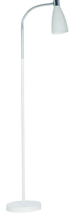 ORIVA Golvlampa Metall 140cm Vit/Krom