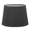 ORIVA Lampskärm Oval Silke 15cm/22cm Svart