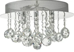 ORIVA Plafond Kristall K9 35cm Krom/Klar IP20