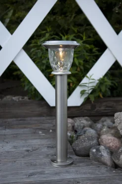 PIREUS Solcells-pollare 61cm Rostfritt Stål IP44