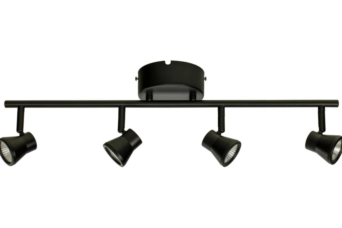 PLUTO Takspot Rak 4L Dimbar 60cm Svart