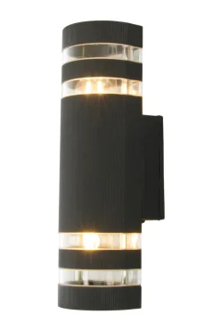 RIBB Vägglampa Ute 31cm Svart IP44
