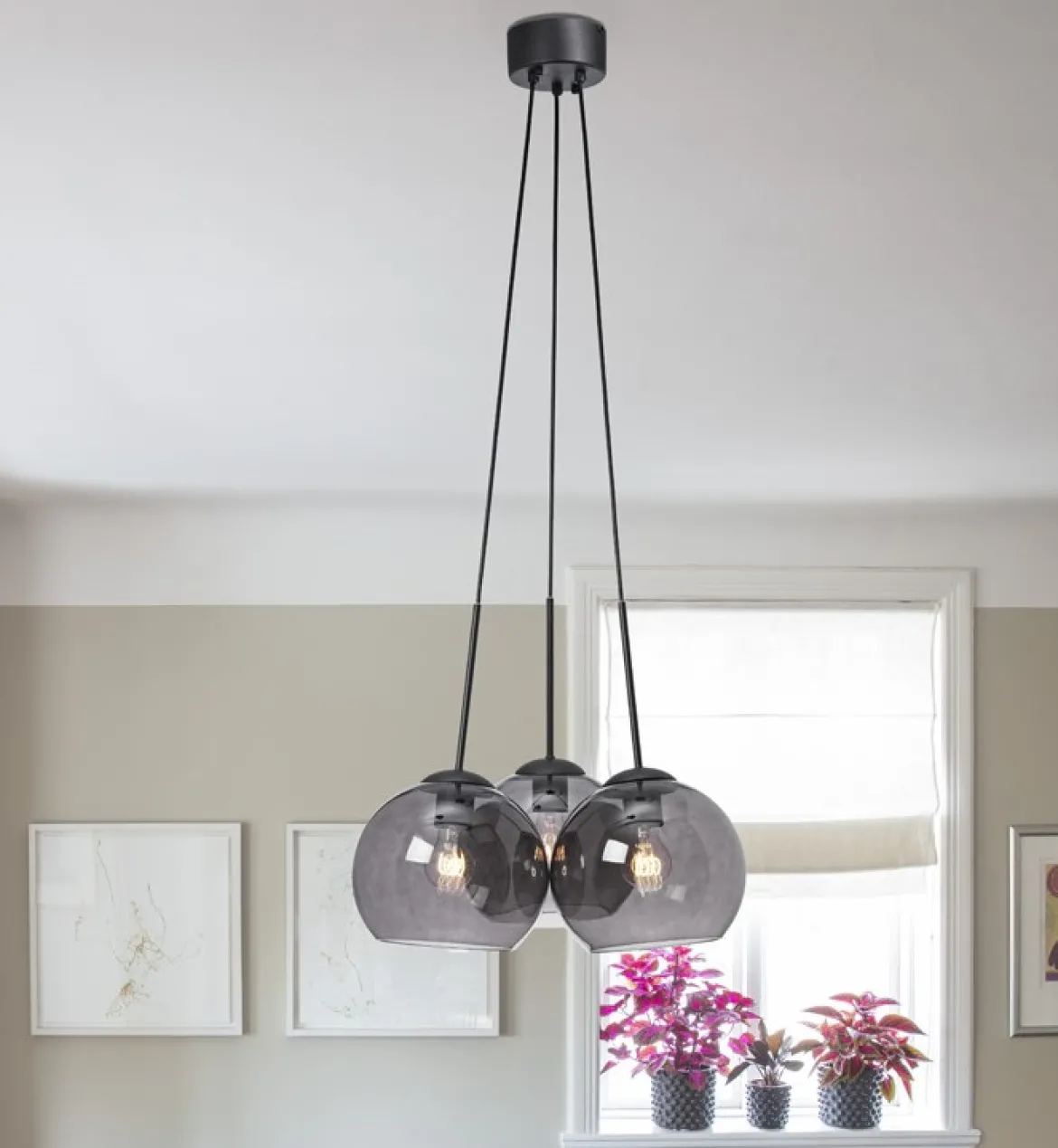 SALLE Takpendel 3a 450mm Svart/Rökfärgad