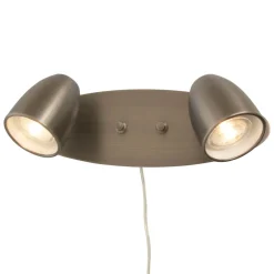 SANDNES Vägglampa Dubbel 32cm Tenn