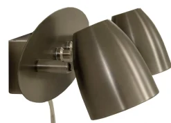 SANDNES Vägglampa Dubbel 32cm Tenn
