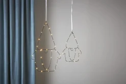 SANTA Tomtesiluett Batteri 20LED 37cm Svart
