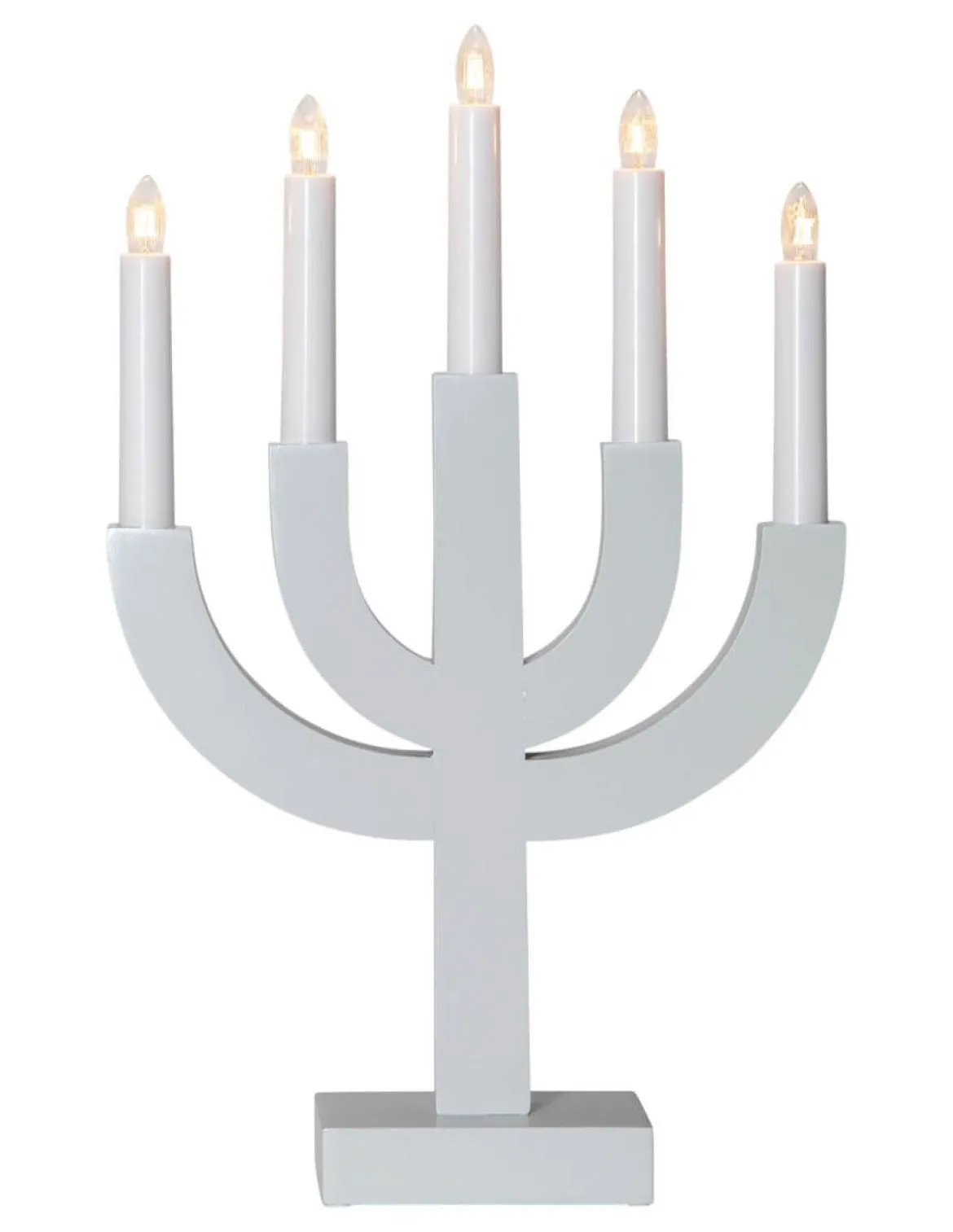 SELMA Träljusstake 25cm Grå