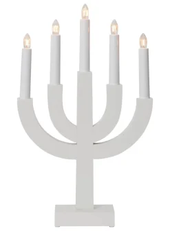 SELMA Träljusstake 25cm Vit