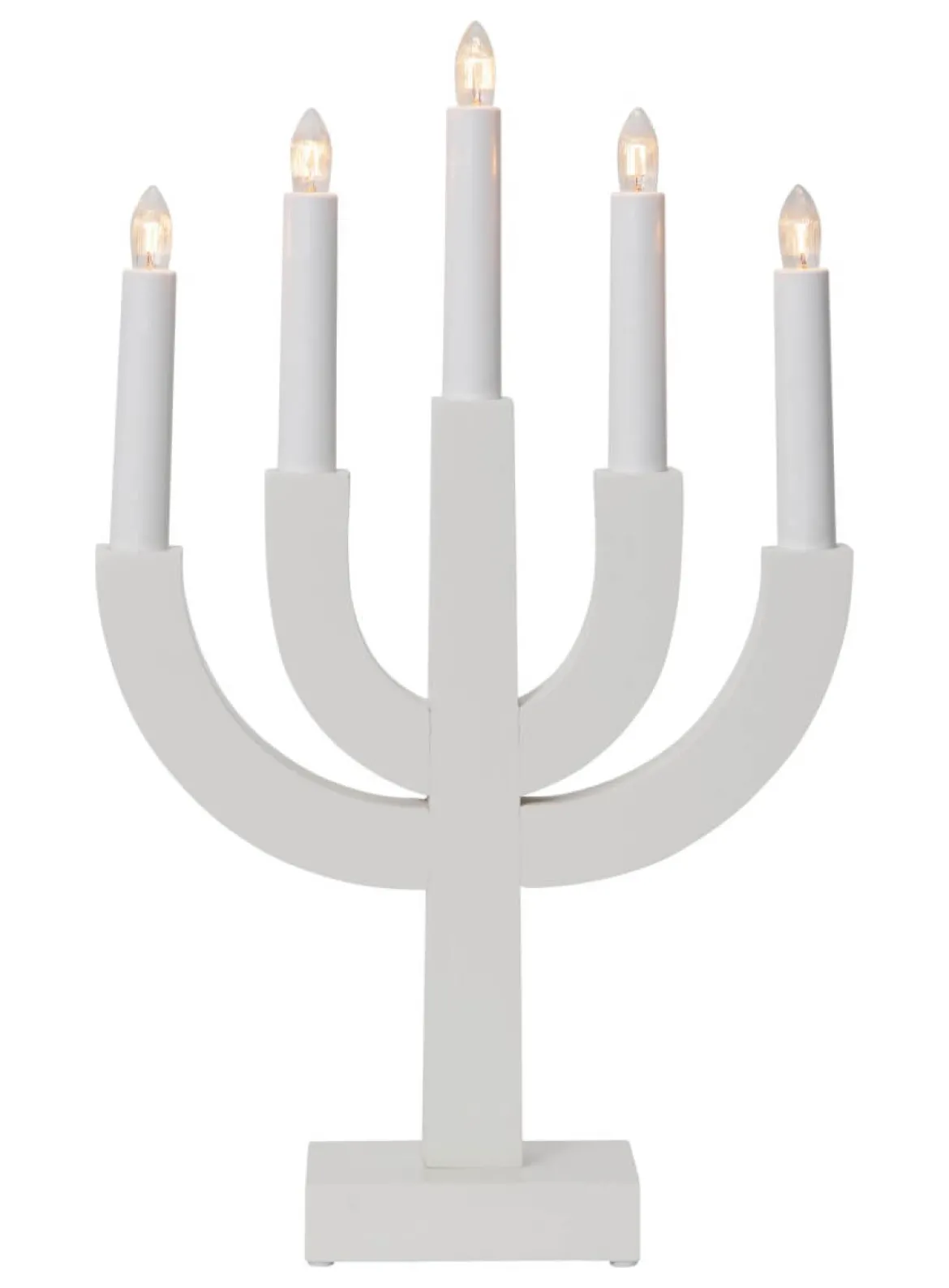 SELMA Träljusstake 25cm Vit