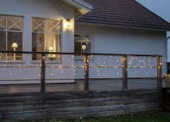 SERIE LED Istappsslinga Crispy Ice White 960L 23,9m Svart
