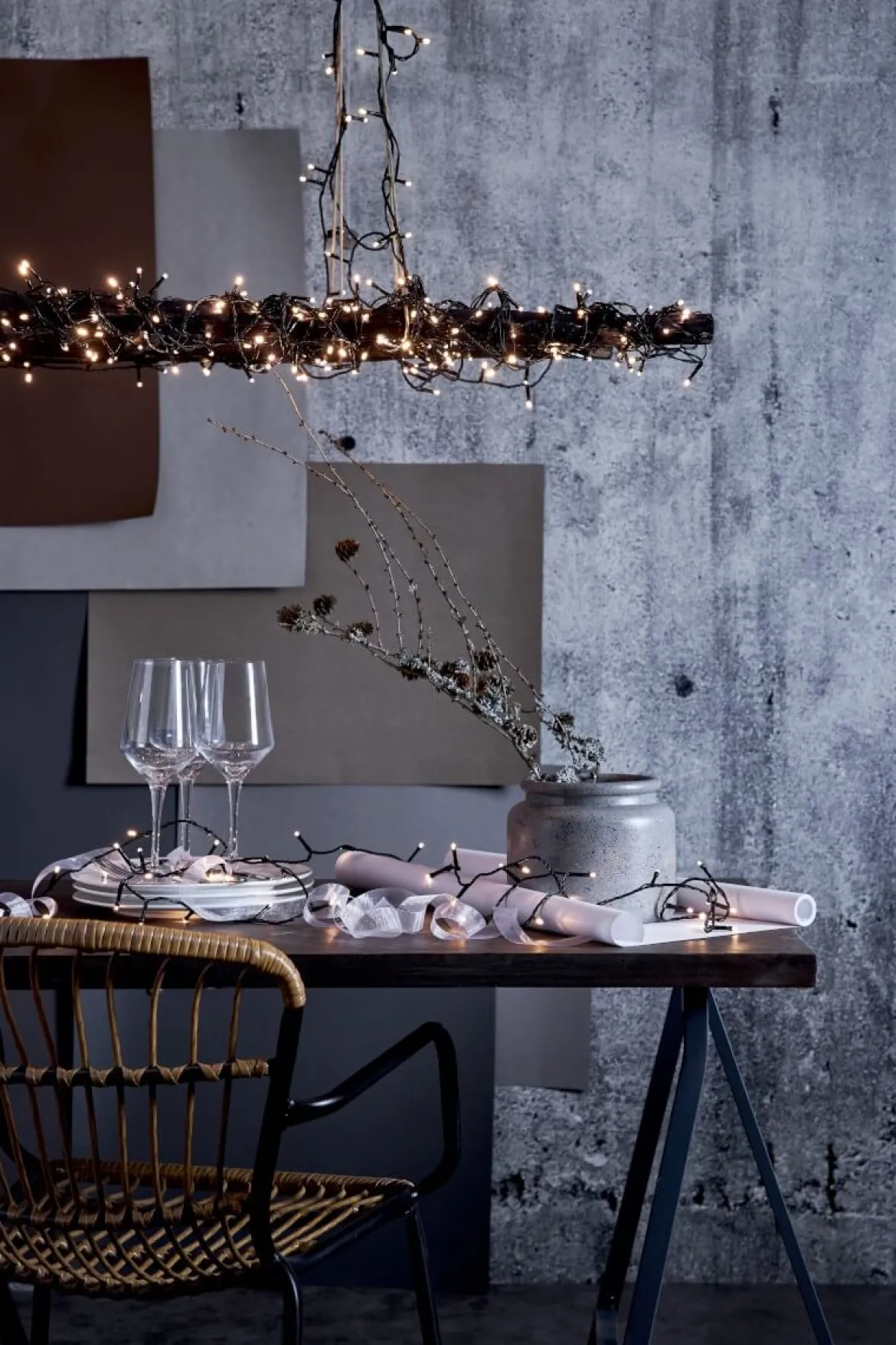 SERIE LED Ljusslinga Crispy Ice White 360L 25,2m Svart