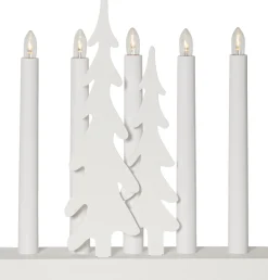 SKOG Ljusstake 5L 27cm LED Vit