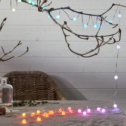 SMART FAIRY LIGHT Ljusslinga 66L Batteri 10m 66LED Multi/Silver