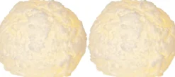 SNOWBALL LED-Blockljus 2-Pack Batteri 8cm Vit