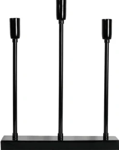 SOFT CHRISTMAS Ljusstake 3L 34cm Svart