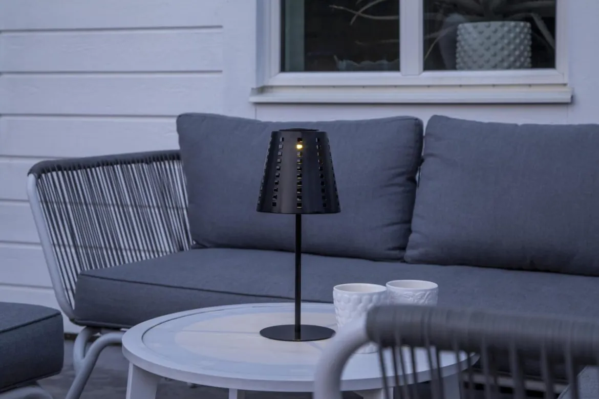 SOLA Solcellslampa 35cm Svart