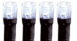 SYSTEM LED EXTRA Istappsslinga 2m 100LED Kallvit/Svart IP44