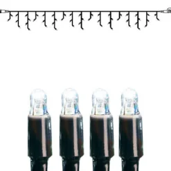 SYSTEM LED EXTRA Istappsslinga 3m 50LED Kallvit/Svart IP44