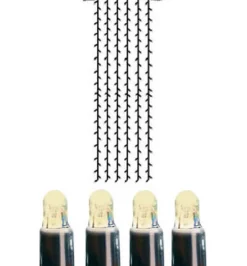 SYSTEM LED EXTRA Ljusgardin 4m 204LED Varmvit/Svart IP44