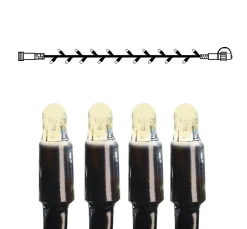 SYSTEM LED EXTRA Ljusslinga 5m 50LED Varmvit/Svart IP44