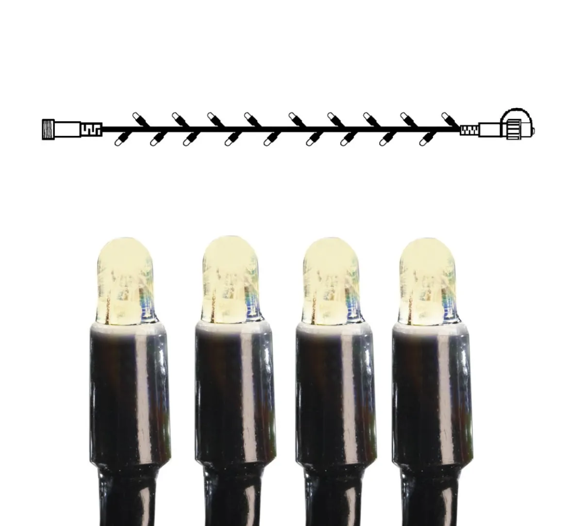 SYSTEM LED EXTRA Ljusslinga 5m 50LED Varmvit/Svart IP44