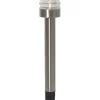 TERNI Solcells-pollare 42cm Silver