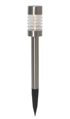 TERNI Solcells-pollare 42cm Silver
