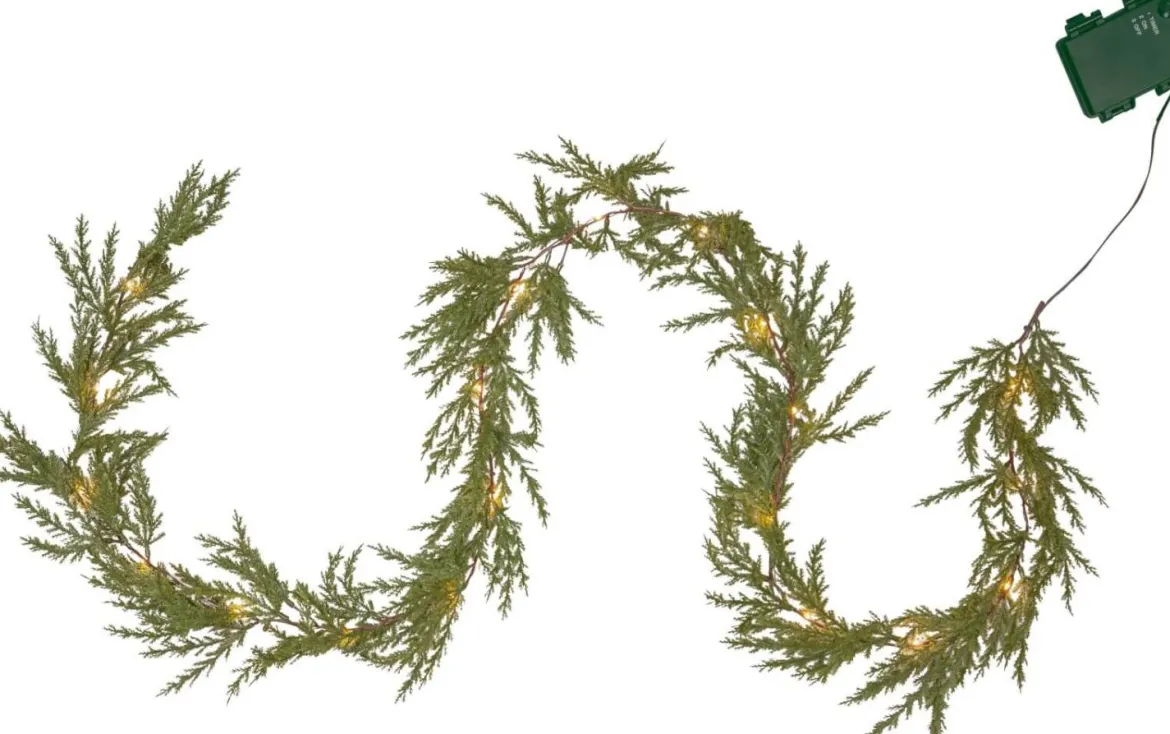 THUJA Girland Batteri 180cm Grön IP44