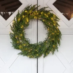 THUJA Krans 80cm 80LED Grön IP44
