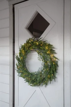 THUJA Krans 80cm 80LED Grön IP44