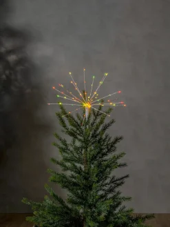 TOPSY Julgransbelysning Toppstjärna Batteri 35cm 100LED Silver