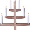 TRAPP Ljusstake 7L 54cm Brun