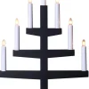 TRAPP Ljusstake 7L 54cm Svart