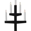TRAPP Ljusstake 5L 46cm Svart