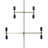TWICE Ljusstake 9L 91cm Mässing