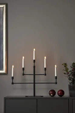VIDE Ljusstake 5L 53cm Svart