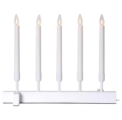 VIND Ljusstake 5L 40cm Vit