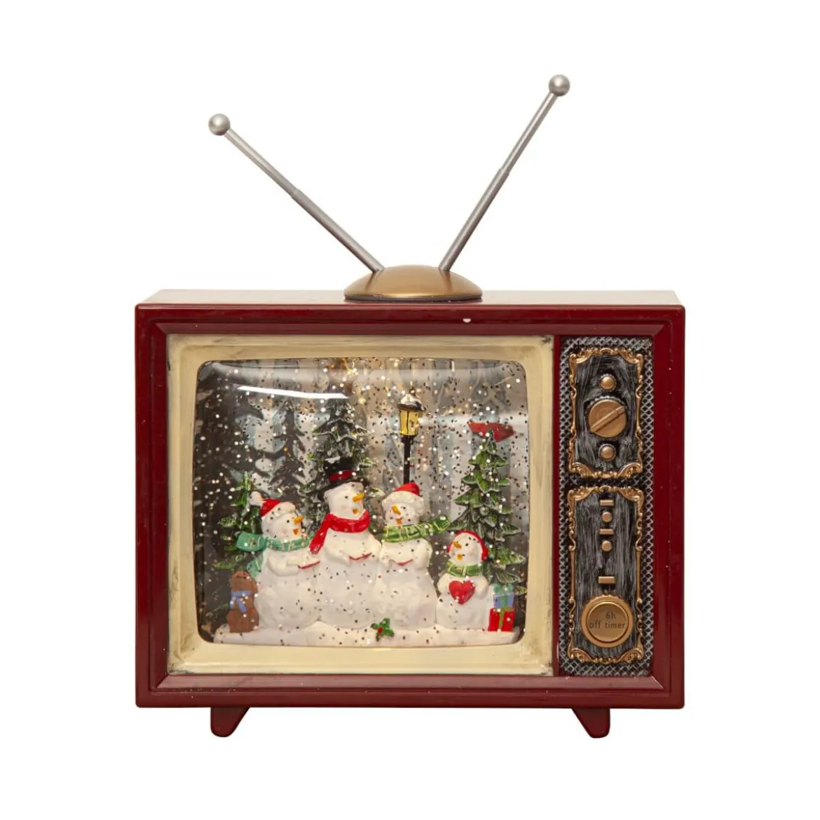 VINTER Inomhusdekoration RetroTV Batteri 19cm Röd