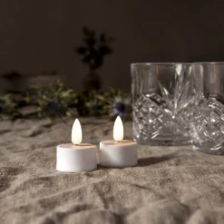 VÄRMELJUS LED-Värmeljus 2-pack 5cm Vit