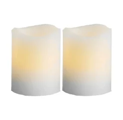 WAVE LED-Blockljus 2-pack 6cm Vit