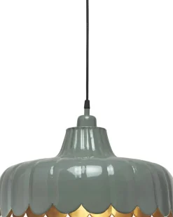 WELLS Taklampa 45cm Grön/Guld