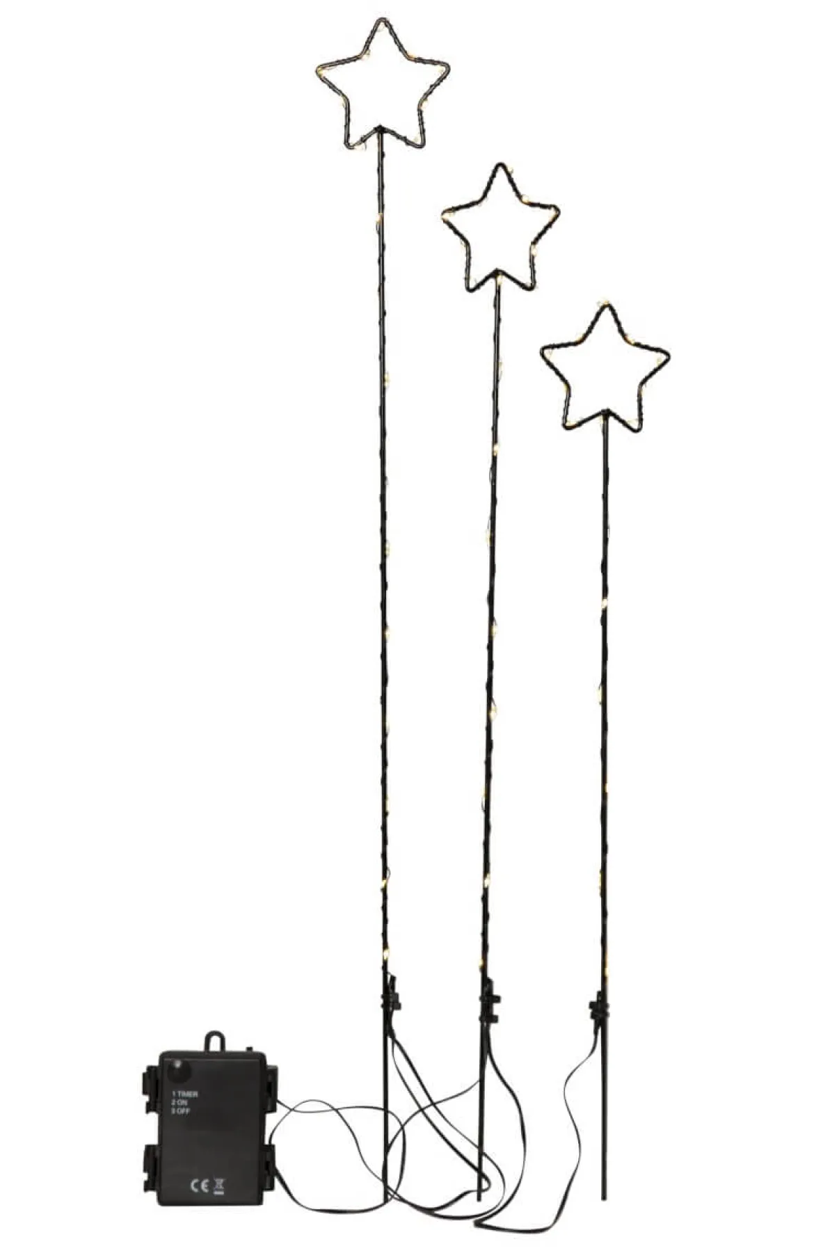WIZARD Utomhusdekoration Batteri 60cm Svart