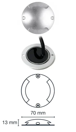 ZENIT DUO Decklight 7cm 12V Silver IP67